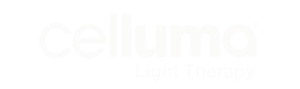 Celluma Light Therapy logo, white text on a black background.