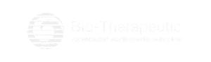 Bio-Therapeutic logo: stylized globe and text 'Bio-Therapeutic TECHNOLOGY ACCELERATED WITH CARE'.